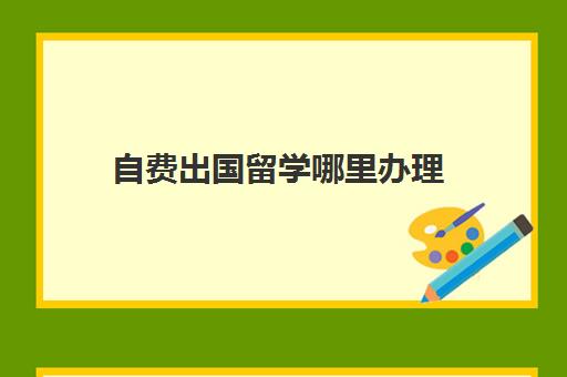 自费出国留学哪里办理(如何申请公费留学)