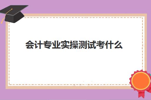 会计专业实操测试考什么(会计实训项目有哪些)