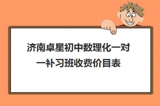 济南卓星初中数理化一对一补习班收费价目表