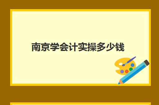 南京学会计实操多少钱(句容哪里有学会计的地方吗)