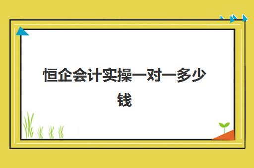 恒企会计实操一对一多少钱(恒企会计培训学校官网网址)