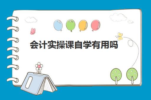 会计实操课自学有用吗(自学会计该怎么入手难度大吗)