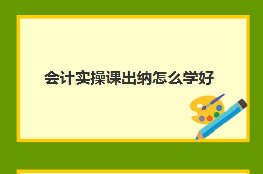 会计实操课出纳怎么学好(会计出纳入门自学)