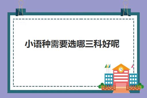 小语种需要选哪三科好呢(小语种最吃香的6大专业)