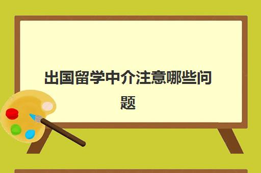 出国留学中介注意哪些问题(留学中介会帮忙办理签证吗)