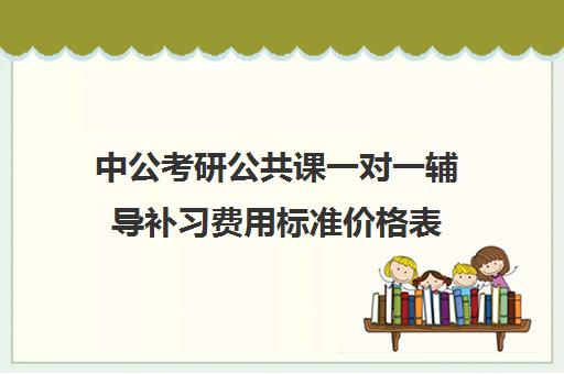 中公考研公共课一对一辅导补习费用标准价格表