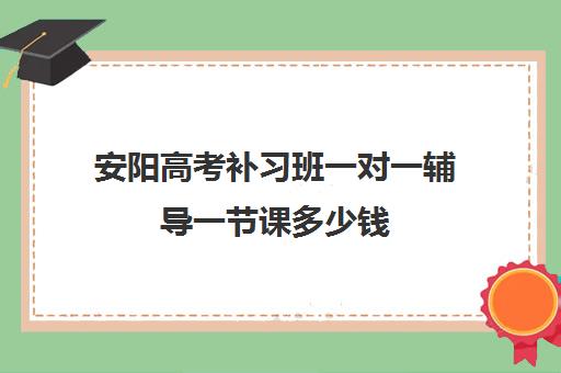 安阳高考补习班一对一辅导一节课多少钱