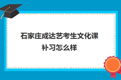 石家庄成达艺考生文化课补习怎么样