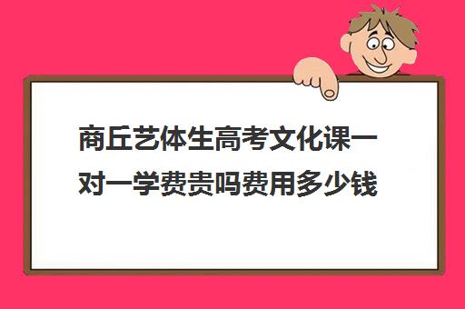 商丘艺体生高考文化课一对一学费贵吗费用多少钱(高一传媒艺考一般要多钱)