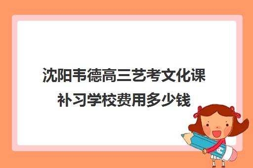 沈阳韦德高三艺考文化课补习学校费用多少钱