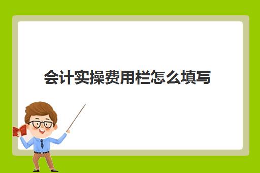 会计实操费用栏怎么填写(会计科目设置的主要内容有哪些?)