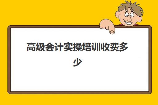 高级会计实操培训收费多少(高级会计师培训哪个网校好)