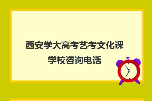 西安学大高考艺考文化课学校咨询电话(西安师苑艺考)