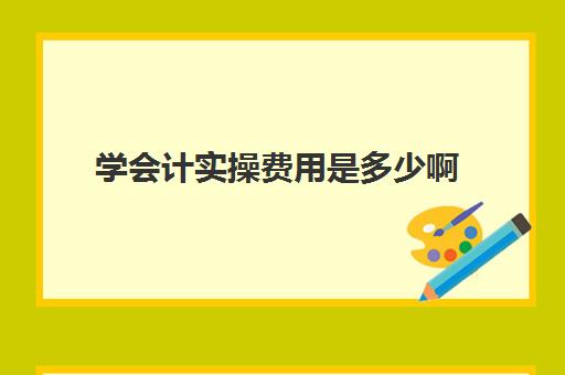 学会计实操费用是多少啊(学会计学费多少钱)