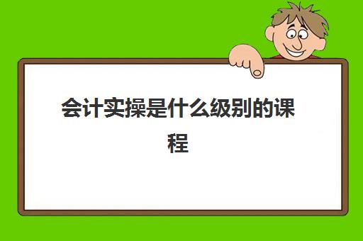 会计实操是什么级别的课程(会计网校)