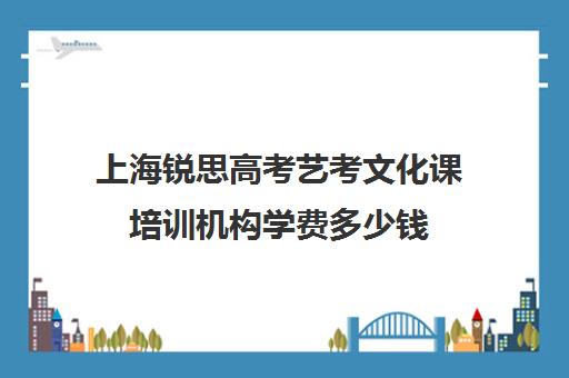 上海锐思高考艺考文化课培训机构学费多少钱(上海艺考机构哪个最好)