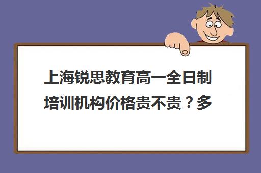 上海锐思教育高一全日制培训机构价格贵不贵？多少钱一年（全日制培训机构）