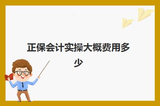 正保会计实操大概费用多少(正保会计网校靠谱吗)