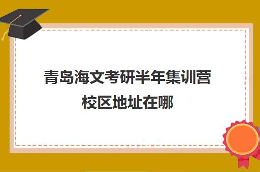 青岛海文考研半年集训营校区地址在哪（在文都集训营待不下去）