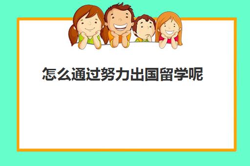 怎么通过努力出国留学呢(怎么去国外上大学)