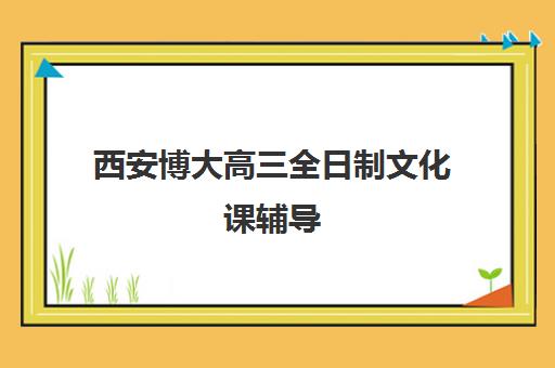 西安博大高三全日制文化课辅导(西安单招培训机构)