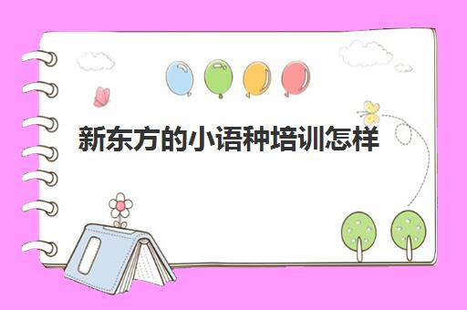 新东方的小语种培训怎样(新东方小语种学费价目表)