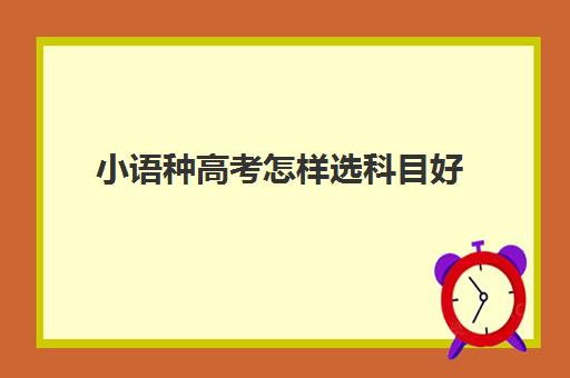 小语种高考怎样选科目好(高中小语种能报哪些大学)