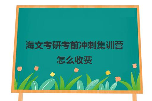 海文考研考前冲刺集训营怎么收费（海文考研学费一览表）