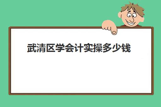 武清区学会计实操多少钱(天津会计工资多少钱一个月)