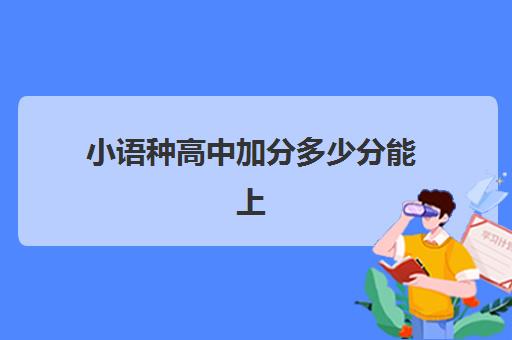 小语种高中加分多少分能上(高中小语种学费大约多少钱)