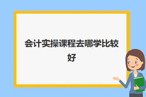 会计实操课程去哪学比较好(会计入门要学什么课程)