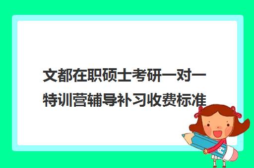 文都在职硕士考研一对一特训营辅导补习收费标准一览表