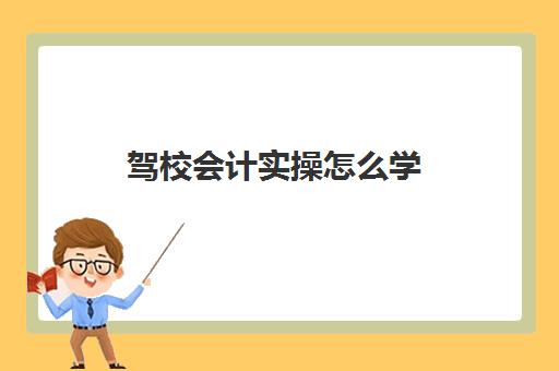 驾校会计实操怎么学(学车入门基础知识)