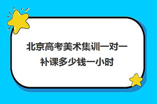 北京高考美术集训一对一补课多少钱一小时(一对一辅导多少钱一小时)