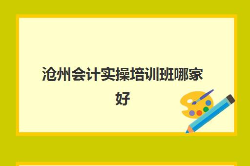 沧州会计实操培训班哪家好(哪里有学会计的培训班)