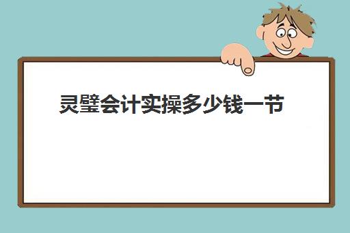 灵璧会计实操多少钱一节(兼职会计多少钱一个月)