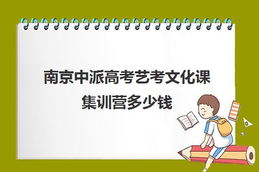 南京中派高考艺考文化课集训营多少钱(艺考生文化课分数线)