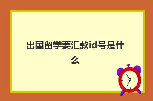 出国留学要汇款id号是什么(9位汇款编号是什么)