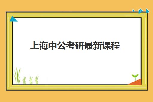 上海中公考研最新课程(中公考研协议班亲身感受)