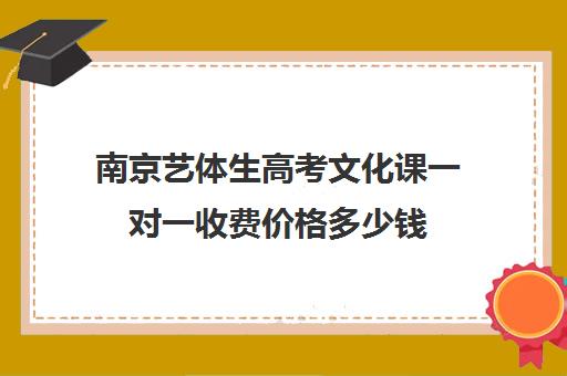 南京艺体生高考文化课一对一收费价格多少钱(高一艺考价格表)