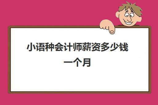 小语种会计师薪资多少钱一个月(葡萄牙语工资一般多少)