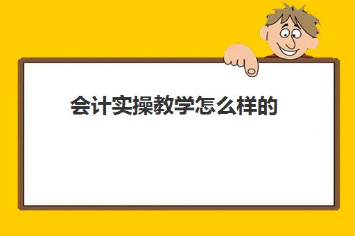 会计实操教学怎么样的(会计实训是干嘛)