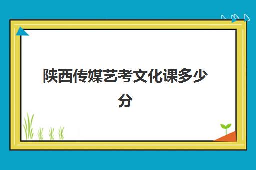 陕西传媒艺考文化课多少分(陕西传媒分数线2024)