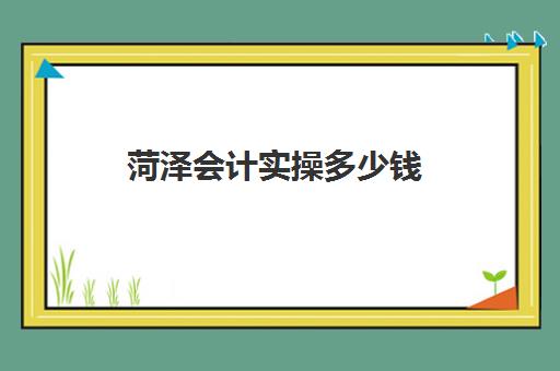 菏泽会计实操多少钱(菏泽汇诺会计培训怎么样)