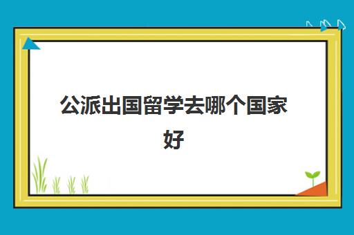 公派出国留学去哪个国家好(公派留学需要什么条件)