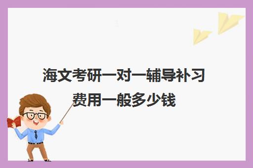 海文考研一对一辅导补习费用一般多少钱