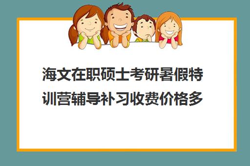 海文在职硕士考研暑假特训营辅导补习收费价格多少钱