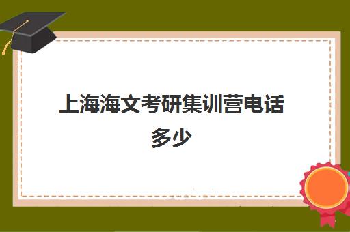 上海海文考研集训营电话多少（海文考研线上课程怎么样）