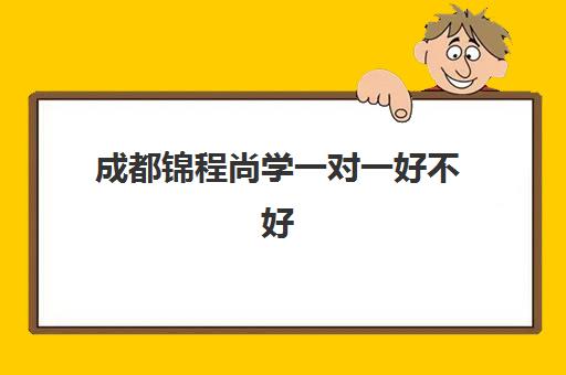 成都锦程尚学一对一好不好(锦程教育)