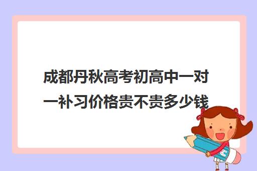 成都丹秋高考初高中一对一补习价格贵不贵多少钱一年